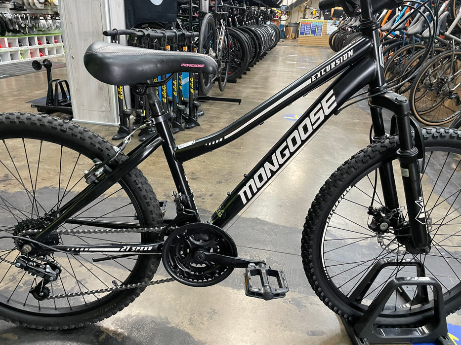 Mongoose Excursion 24" 21 Speed Kids Mountain Bike -  Black USED