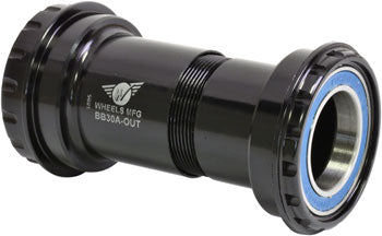 Wheels Manufacturing BB30A Frame to Hollowtech II Spindle Outboard Thread Together Bottom Bracket, Black OUT OF BOX