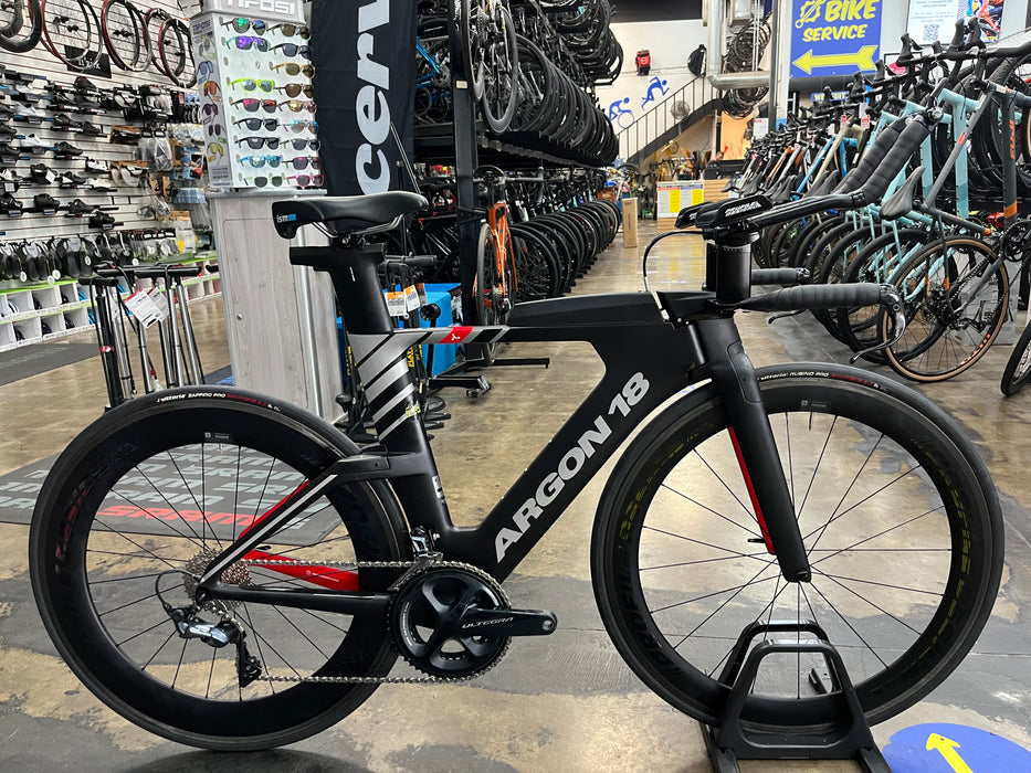 Argon 18 E-119 Tri+ Shimano Ultegra 11 Speed w/Profile Design 58/78 Wheels - Black