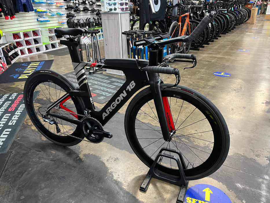 Argon 18 E-119 Tri+ Shimano Ultegra 11 Speed w/Profile Design 58/78 Wheels - Black