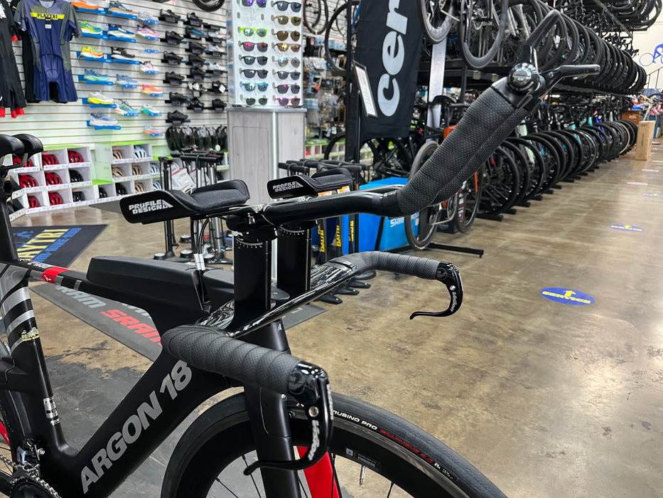 Argon 18 E-119 Tri+ Shimano Ultegra 11 Speed w/Profile Design 58/78 Wheels - Black