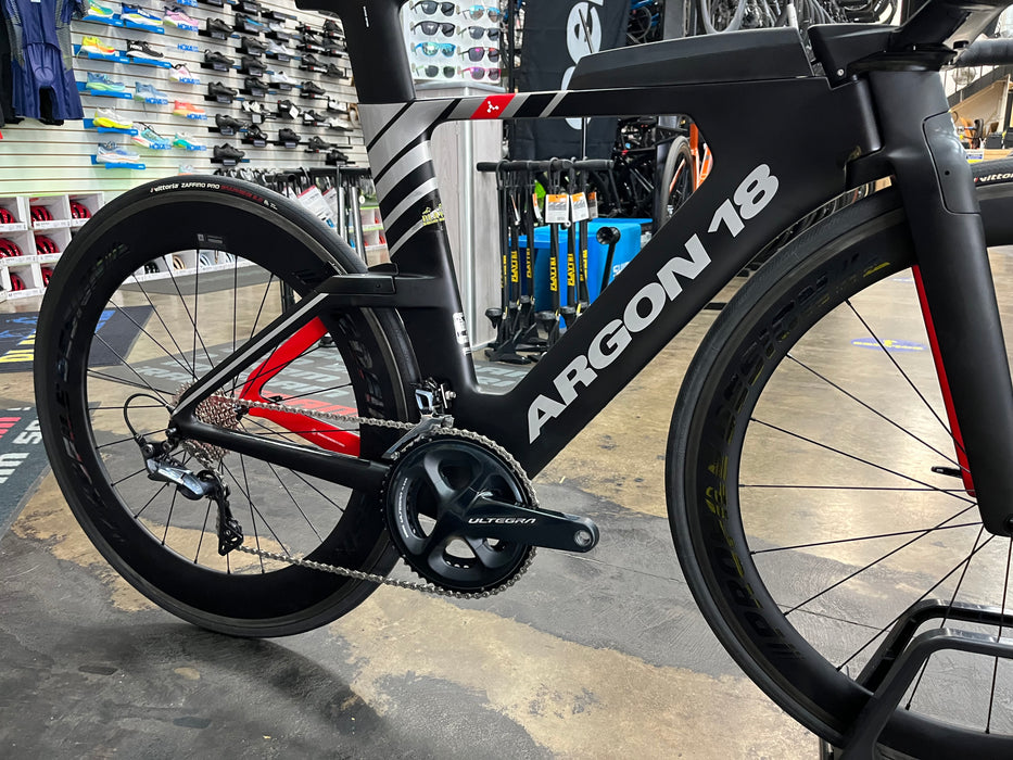 Argon 18 E-119 Tri+ Shimano Ultegra 11 Speed w/Profile Design 58/78 Wheels - Black