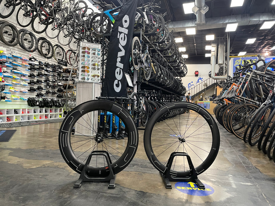 HED Jet 6/9 X Black Rim Brake Tubeless Carbon Wheelset - DEMO