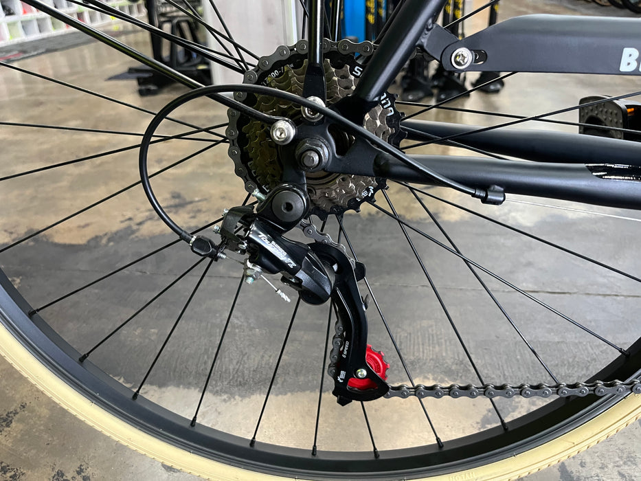 Retrospec Beaumont City Bike - 7 Speed - Matte Black DEMO