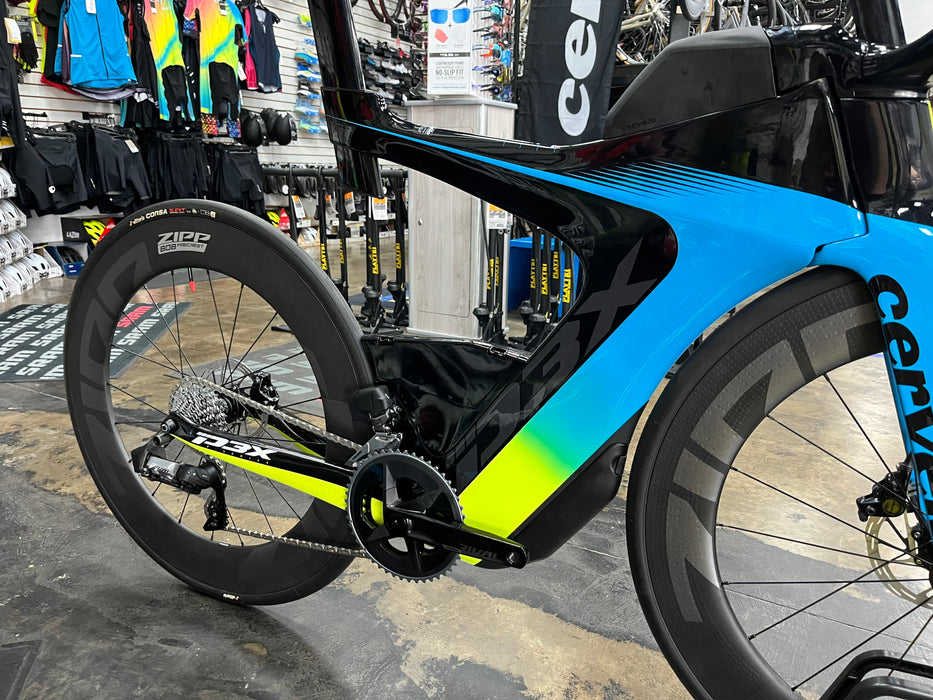 Cervelo P3X SRAM Rival eTap AXS 2x w/ZIPP 808 Firecrest Wheels - Rivera/Fluoro/Black
