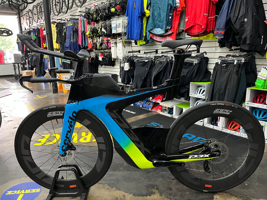 Cervelo P3X SRAM Rival eTap AXS 2x w/ZIPP 808 Firecrest Wheels - Rivera/Fluoro/Black