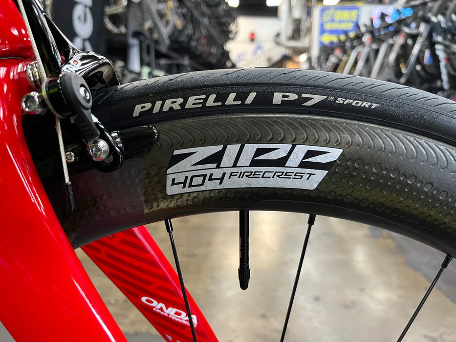 Pinarello Gan Rim Shimano 105 11 Speed - ZIPP 404 Firecrest Wheelset - Red