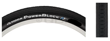 Tioga PowerBlock Tire - Clincher, Wire, Black, 60tpi 