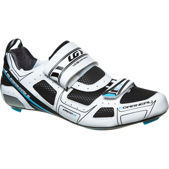 Louis Garneau Women's Tri Lite Triathlon Shoes - Size 37, White/Black/Lt Blue