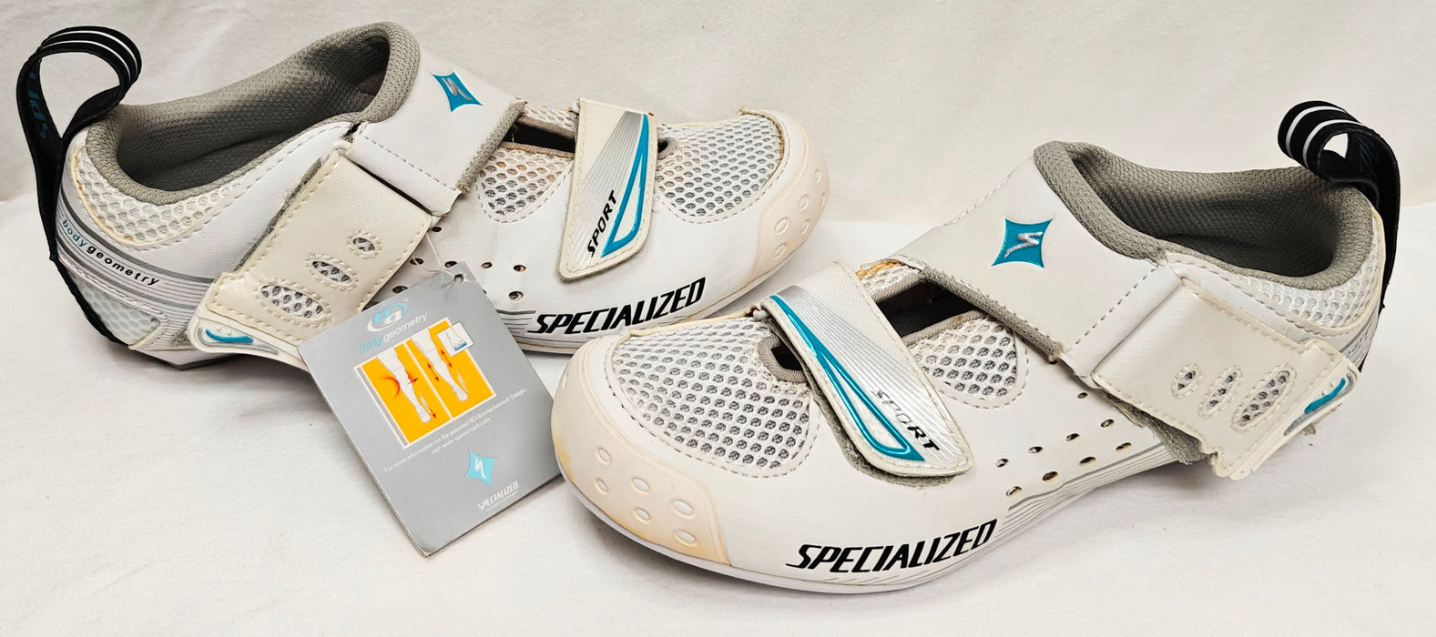 Specialized Women's Trivent Sport Triathlon Shoes - Size 37, White/Turquoise
