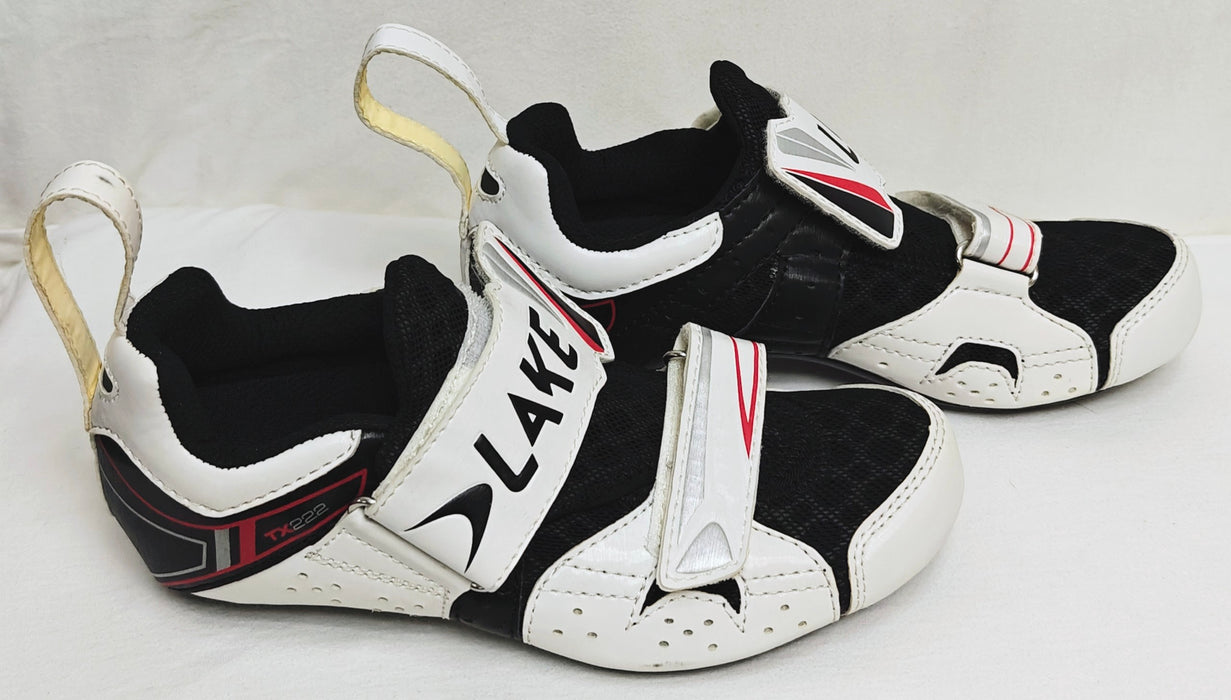 Lake Cycling Men's TX222 Triathlon Shoes - Size 37, Black/White