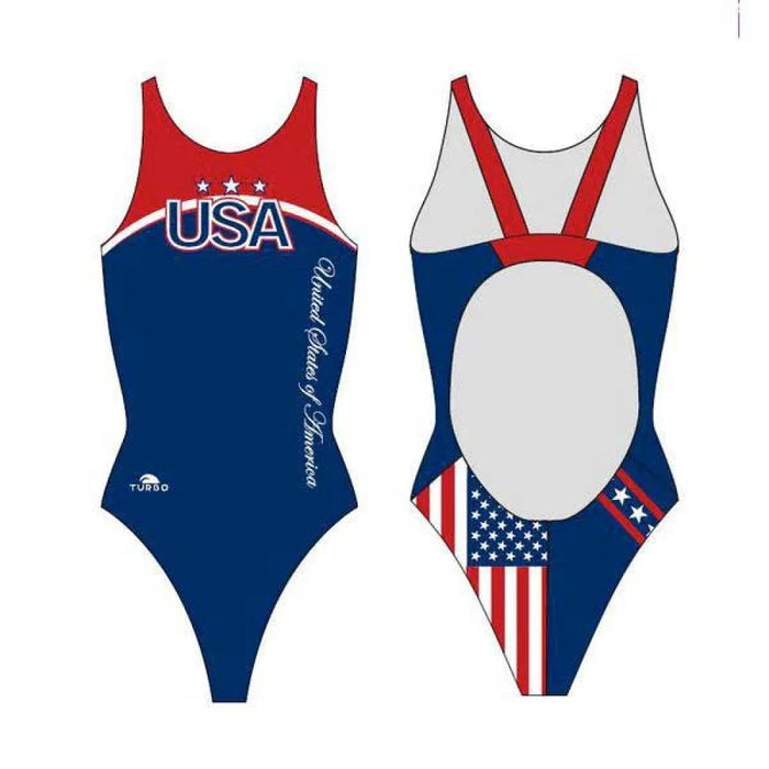 TURBO Women's Wide Strap Comfort Swimsuit - USA