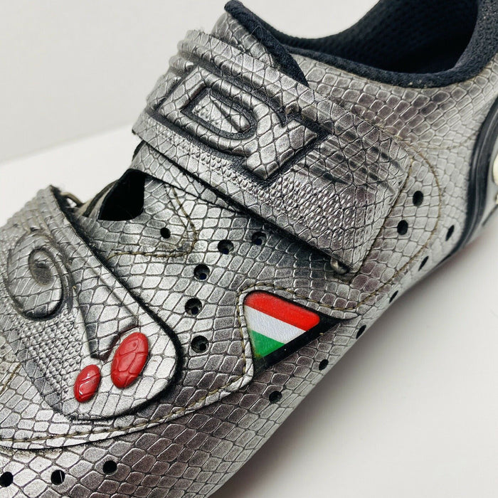 Sidi Men's T2 Carbon Mamba Triathlon Shoes - Size 42.5, Silver Snake