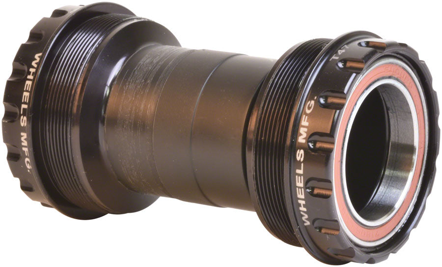 Wheels Manufacturing T47 Outboard Bottom Bracket With Angular Contact Bearings For 30mm Spindles, Fits B.B. Shells 68mm to 100mm