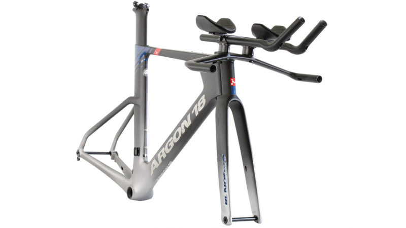 Argon 18 E-118 Tri + Disc Frameset - Black Frozen to Grey Matte